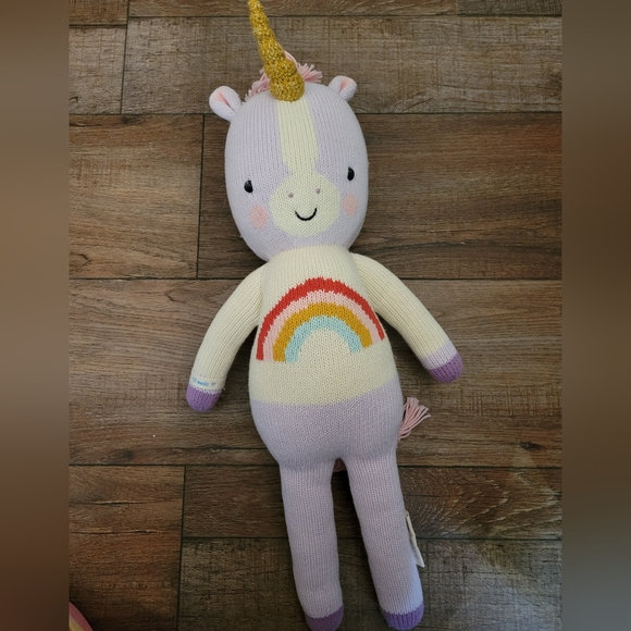 cuddle + kind Toys Cuddle Kind Plush Knit Zoe Unicorn Rainbow
